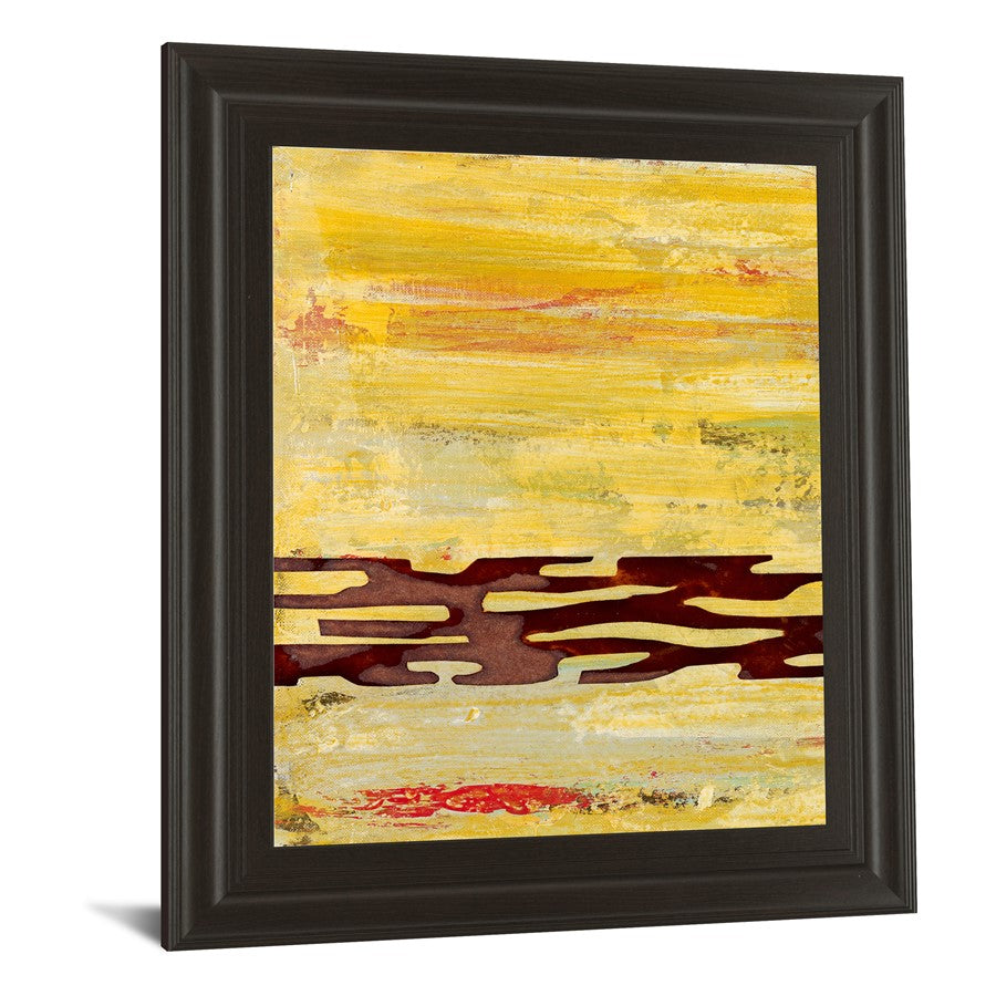 Classy Living Tire Mark I Wall Art 22x26in | Contemporary Abstract on Paper in Dark Chocolate MDF Frame | Living Room & Office Decor | 1 x 22 | Model 4992