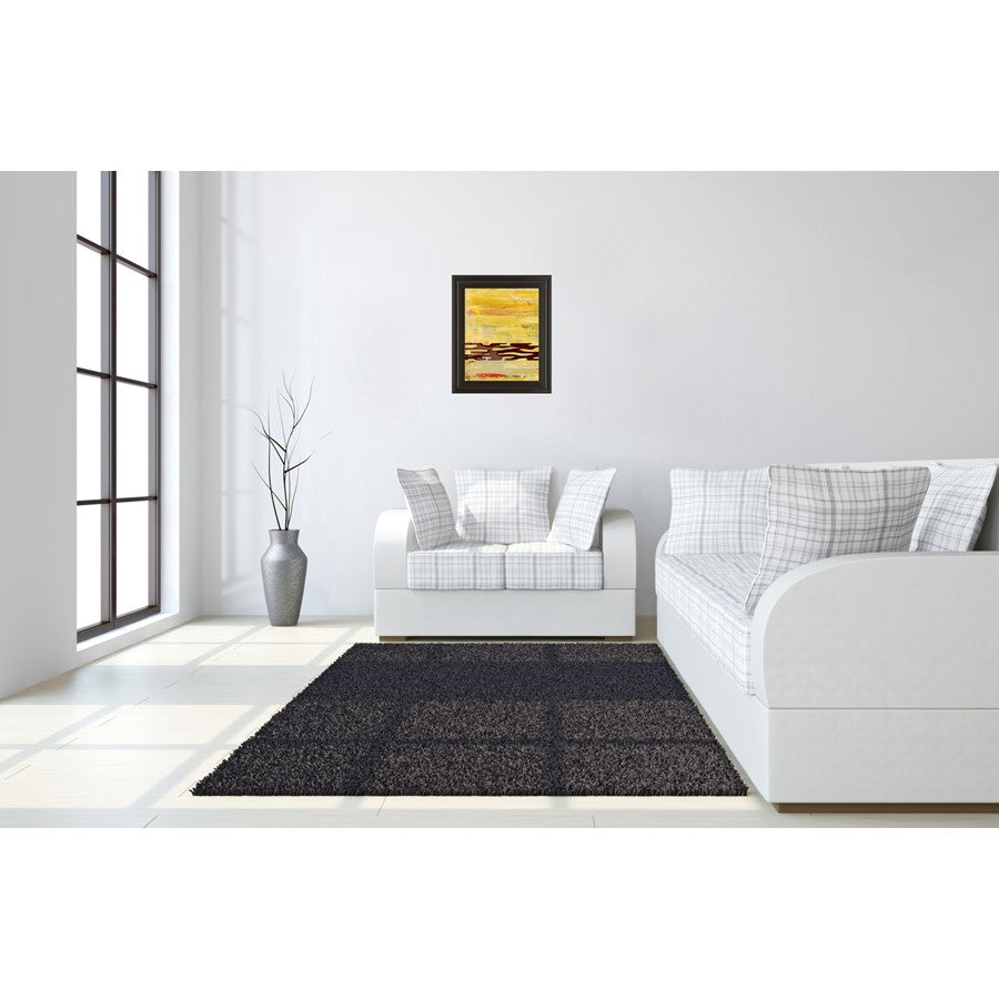 Classy Living Tire Mark I Wall Art 22x26in | Contemporary Abstract on Paper in Dark Chocolate MDF Frame | Living Room & Office Decor | 1 x 22 | Model 4992