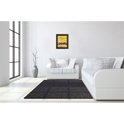 Classy Living Tire Mark I Wall Art 22x26in | Contemporary Abstract on Paper in Dark Chocolate MDF Frame | Living Room & Office Decor | 1 x 22 | Model 4992