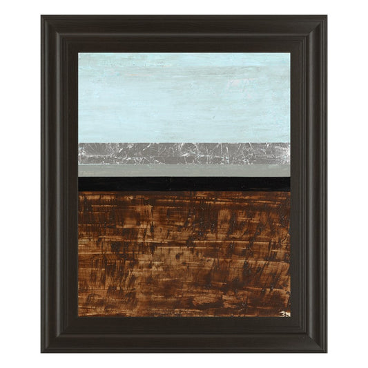 Classy Living Serene Layers 22x26in Wall Art | Contemporary Mixed Media on Paper in Dark Chocolate MDF Frame | Living Room & Office Decor | Model 4995