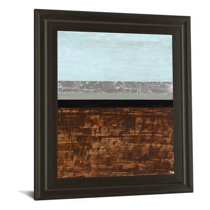 Classy Living Serene Layers 22x26in Wall Art | Contemporary Mixed Media on Paper in Dark Chocolate MDF Frame | Living Room & Office Decor | Model 4995