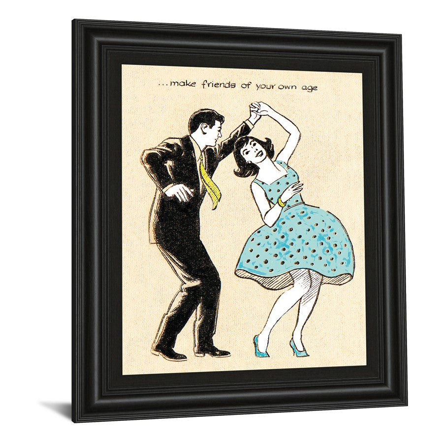 Classy Living Dancing Duo 22x26in Wall Art | Contemporary Midnight Aura MDF Frame with Glass | Living Room & Office Decor | 22 x 26 x 1 in | Model 8048