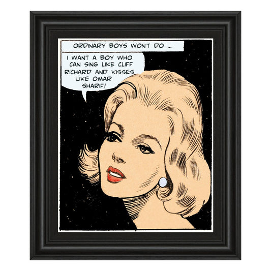 Classy Living Glamorous Desire Wall Art 22x26in | Contemporary Pop Art Midnight Aura MDF Frame | Living Room & Office Decor | 22 x 26 x 1 in | Model 8049