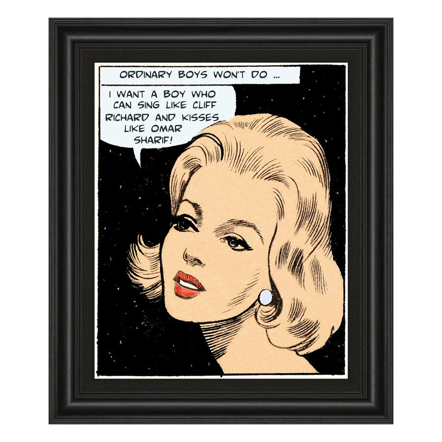 Classy Living Glamorous Desire Wall Art 22x26in | Contemporary Pop Art Midnight Aura MDF Frame | Living Room & Office Decor | 22 x 26 x 1 in | Model 8049