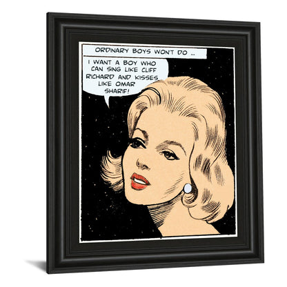 Classy Living Glamorous Desire Wall Art 22x26in | Contemporary Pop Art Midnight Aura MDF Frame | Living Room & Office Decor | 22 x 26 x 1 in | Model 8049