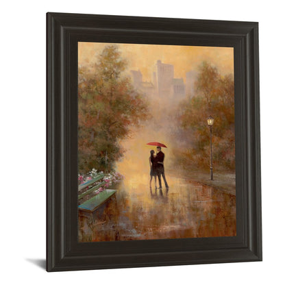 Classy Living Misty Park Embrace 22x26in Wall Art | Contemporary Dark Chocolate MDF Frame with Glass | Living Room & Bedroom Decor | 1 x 22 x | Model 8051
