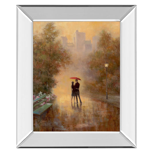 Classy Living Misty Park Embrace 22x26in Wall Art | Contemporary Mirrored Frame | Living Room & Bedroom Decor | 22 x 26 x 3 in | Model 8051MF