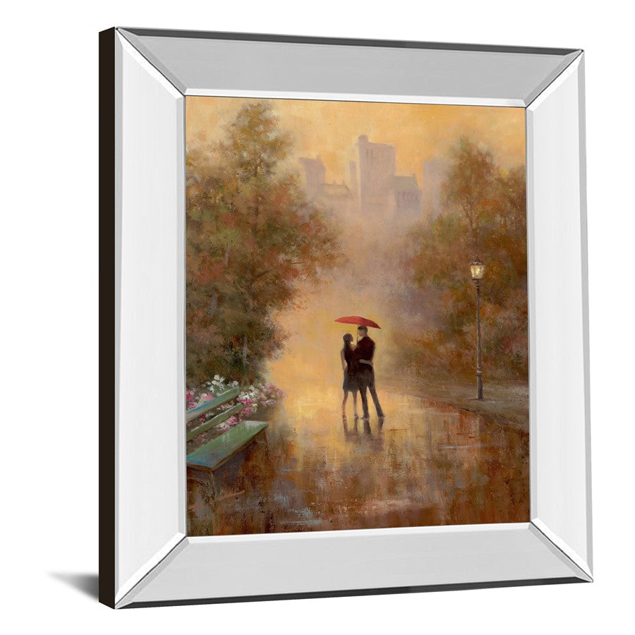 Classy Living Misty Park Embrace 22x26in Wall Art | Contemporary Mirrored Frame | Living Room & Bedroom Decor | 22 x 26 x 3 in | Model 8051MF