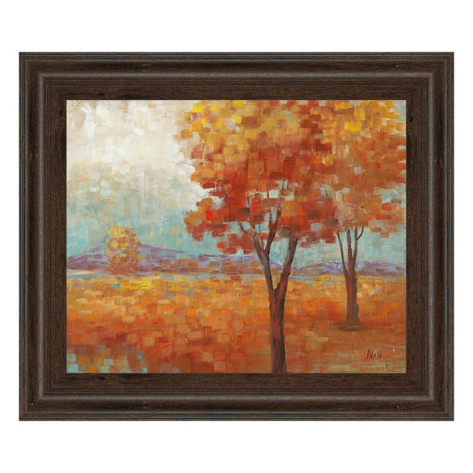 Classy Living Autumn Glow Wall Art 26x22in | Contemporary Graphic Art in Cinnamon Mocha MDF Frame | Living Room & Office Decor | 26 x 22 x 1 | Model 8053