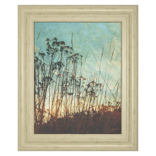 Classy Living Wild Grass 22x26in Wall Art | Contemporary Ivory Bliss MDF Frame and Paper Art | Living Room & Bedroom Botanical Decor | 1 x 22 | Model 8097