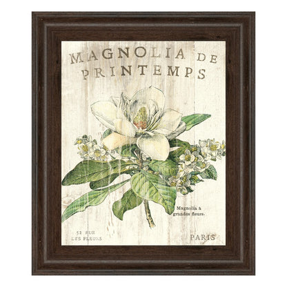 Classy Living Parisian Petals 22x26in Wall Art | Contemporary Botanical Print in Cinnamon Mocha MDF Frame | Living Room & Bedroom Decor | 22 | Model 8108