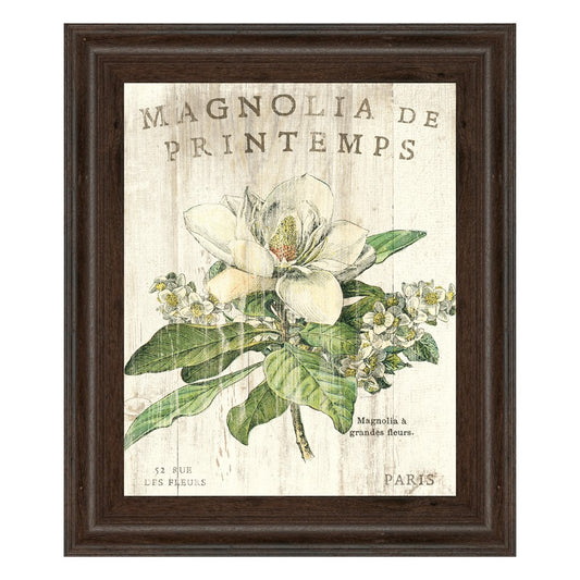 Classy Living Parisian Petals 22x26in Wall Art | Contemporary Botanical Print in Cinnamon Mocha MDF Frame | Living Room & Bedroom Decor | 22 | Model 8108