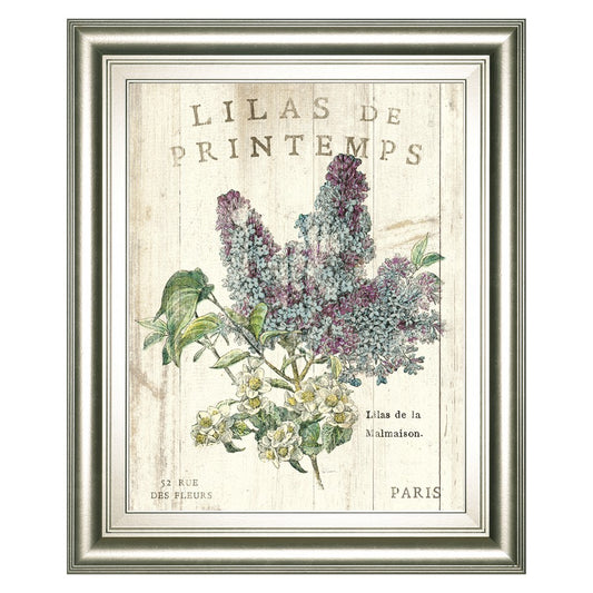 Classy Living Spring Iliac Dreams 22x26in Wall Art | Contemporary Floral Print in Cinnamon Mocha MDF Frame | Living Room & Bedroom Decor | 1 | Model 8109B