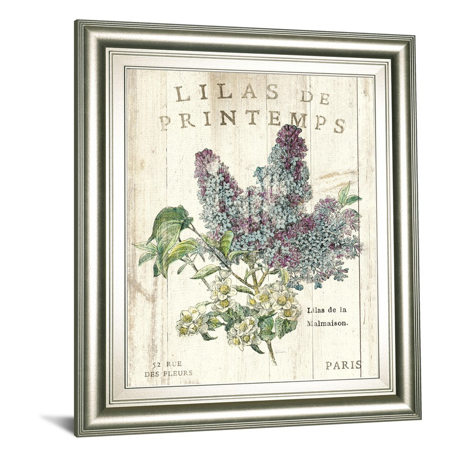 Classy Living Spring Iliac Dreams 22x26in Wall Art | Contemporary Floral Print in Cinnamon Mocha MDF Frame | Living Room & Bedroom Decor | 1 | Model 8109B