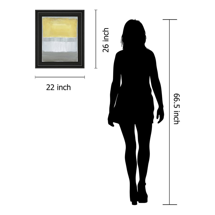 Classy Living Halflight I 22x26in Wall Art | Contemporary Midnight Aura MDF Frame with Real Glass | Living Room & Office Decor | 22 x 26 x 1 | Model 8116