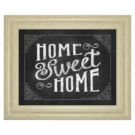Classy Living Home Sweet Charm 26x22in Wall Art | Traditional Ivory Bliss MDF Frame with Glass | Living Room & Entryway Decor | 26 x 22 x 1 in | Model 8188