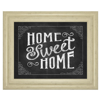 Classy Living Home Sweet Charm 26x22in Wall Art | Traditional Ivory Bliss MDF Frame with Glass | Living Room & Entryway Decor | 26 x 22 x 1 in | Model 8188