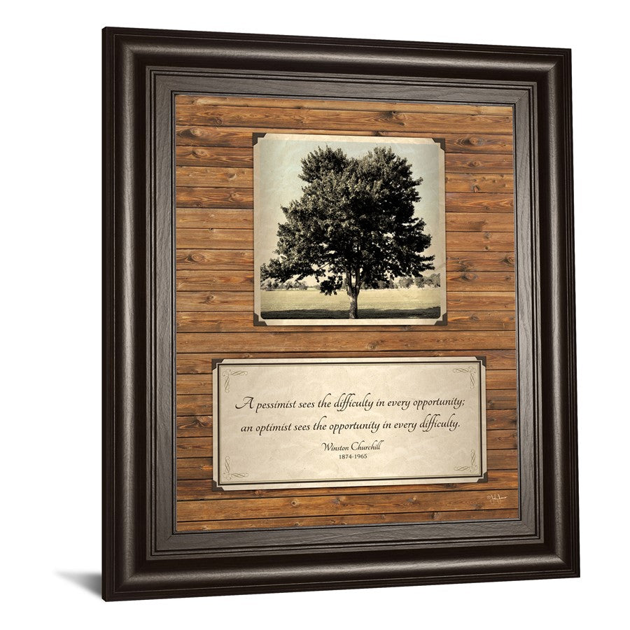 Classy Living Solitude Grove 22x26in Wall Art | Traditional Dark Chocolate MDF Frame with Sepia Tree Print | Living Room & Office | Model 8189