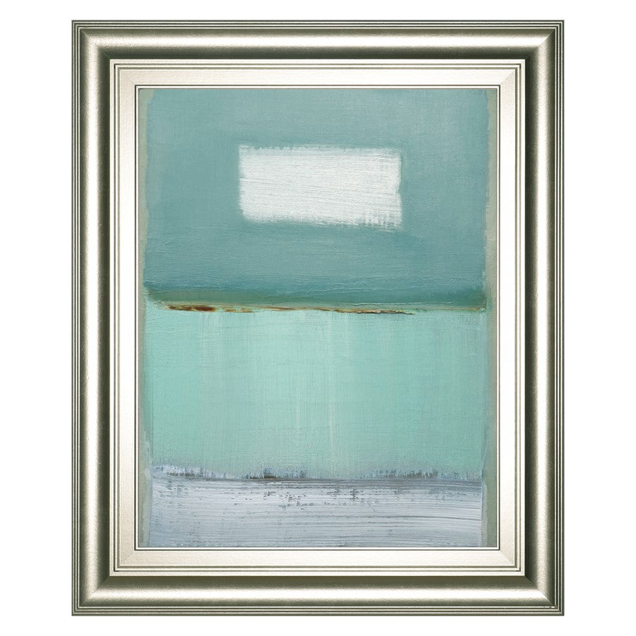 Classy Living Serene Horizon 22x26in Wall Art | Transitional Silver Serenity MDF Frame | Living Room & Bedroom Tranquil Decor | 1 x 22 x 26 in | Model 8204