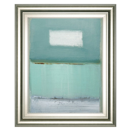 Classy Living Serene Horizon 22x26in Wall Art | Transitional Silver Serenity MDF Frame | Living Room & Bedroom Tranquil Decor | 1 x 22 x 26 in | Model 8204