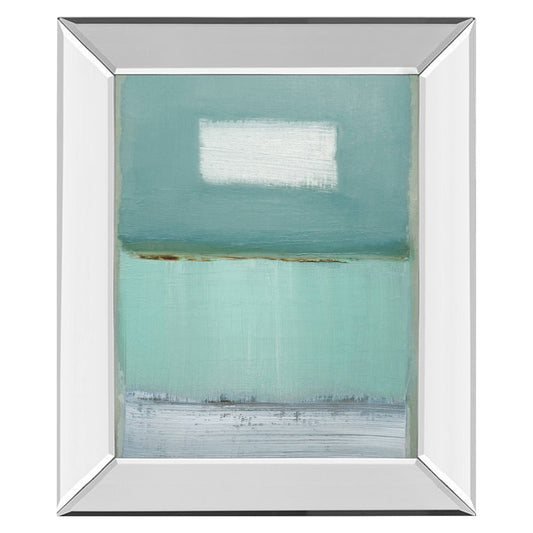 Classy Living Serene Horizon 22x26in Vertical Wall Art | Transitional Mirrored Frame and Paper Art | Living Room & Bedroom Decor | 22 x 26 | Model 8204MF