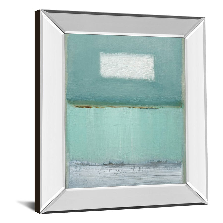 Classy Living Serene Horizon 22x26in Vertical Wall Art | Transitional Mirrored Frame and Paper Art | Living Room & Bedroom Decor | 22 x 26 | Model 8204MF