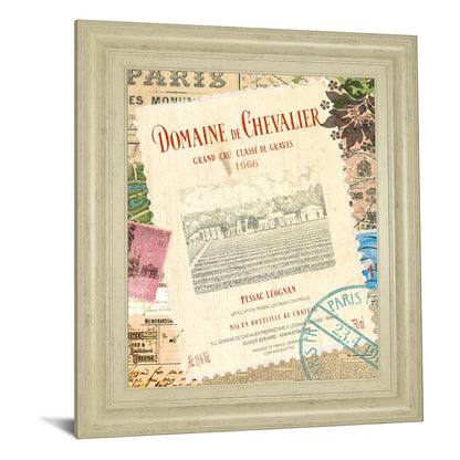 Classy Living Wine Tour 22x26in Wall Art | Contemporary Graphic Art on Paper in Ivory Bliss MDF Frame | Dining Room & Kitchen Decor | 1 x 22 | Model 8231