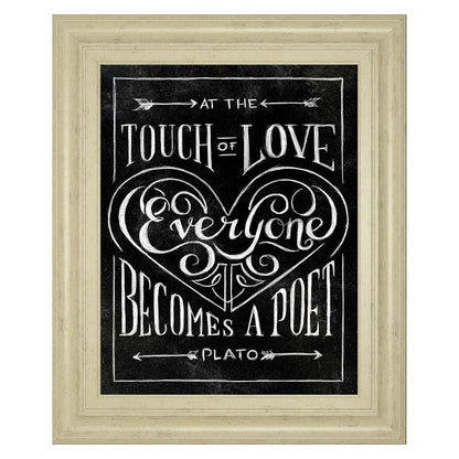 Classy Living Touch of Love Wall Art 22x26in | Contemporary Ivory Bliss MDF Frame | Living Room & Office Inspirational Decor | 1 x 22 x 26 in | Model 8242