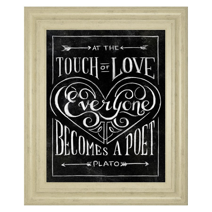 Classy Living Touch of Love Wall Art 22x26in | Contemporary Ivory Bliss MDF Frame | Living Room & Office Inspirational Decor | 1 x 22 x 26 in | Model 8242