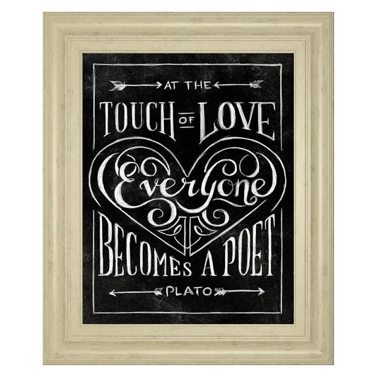 Classy Living Touch of Love Wall Art 22x26in | Contemporary Ivory Bliss MDF Frame | Living Room & Office Inspirational Decor | 1 x 22 x 26 in | Model 8242