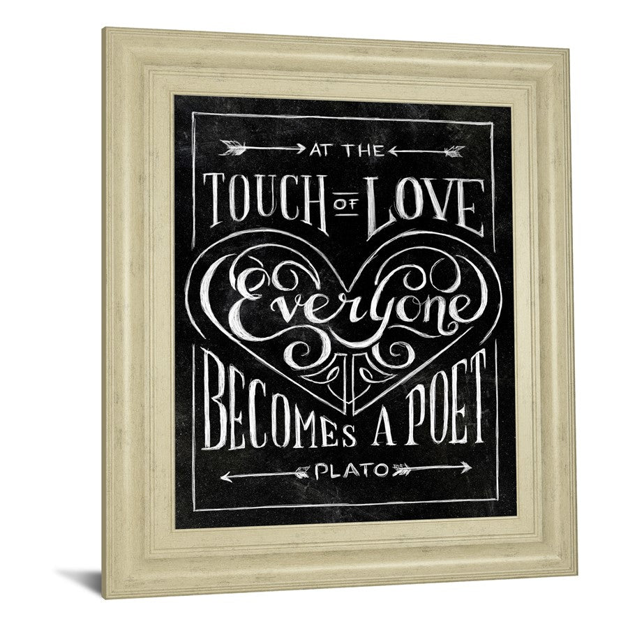 Classy Living Touch of Love Wall Art 22x26in | Contemporary Ivory Bliss MDF Frame | Living Room & Office Inspirational Decor | 1 x 22 x 26 in | Model 8242