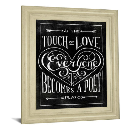 Classy Living Touch of Love Wall Art 22x26in | Contemporary Ivory Bliss MDF Frame | Living Room & Office Inspirational Decor | 1 x 22 x 26 in | Model 8242