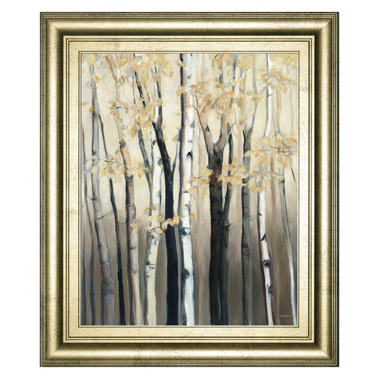 Classy Living Birch Glow Wall Art 22x26in | Country/Farmhouse Paper Art in Crisp Chardonnay MDF Frame | Living Room & Bedroom Decor | 22 x 26 | Model 8273