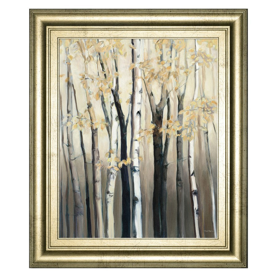Classy Living Birch Glow Wall Art 22x26in | Country/Farmhouse Paper Art in Crisp Chardonnay MDF Frame | Living Room & Bedroom Decor | 22 x 26 | Model 8273