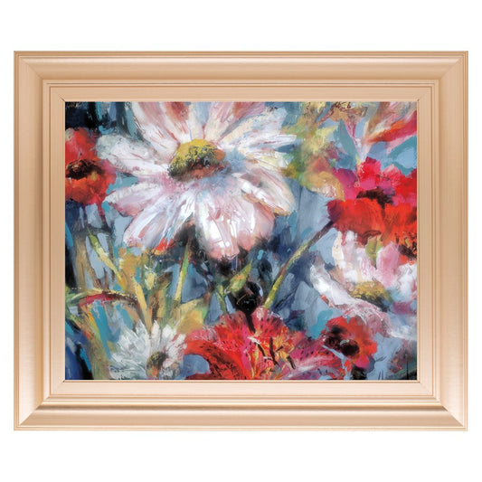 Classy Living Tangled Garden Wall Art 26x22in | Contemporary Mixed Media Floral in Rose Gold Romance Frame | Living Room & Bedroom Decor | 1 | Model 8291