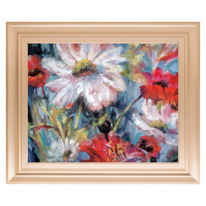 Classy Living Tangled Garden Wall Art 26x22in | Contemporary Mixed Media Floral in Rose Gold Romance Frame | Living Room & Bedroom Decor | 1 | Model 8291