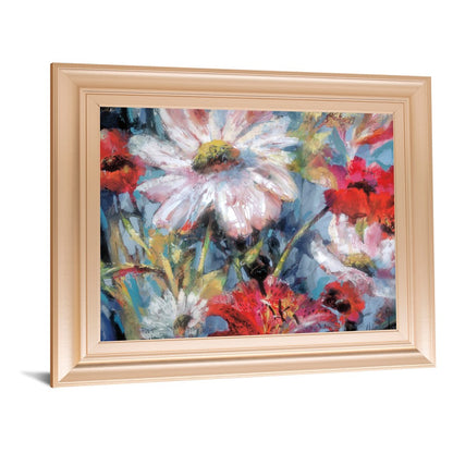 Classy Living Tangled Garden Wall Art 26x22in | Contemporary Mixed Media Floral in Rose Gold Romance Frame | Living Room & Bedroom Decor | 1 | Model 8291