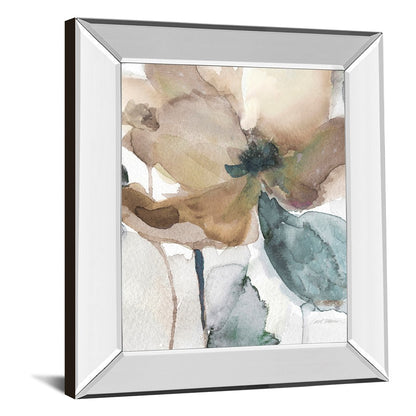 Classy Living Muted Bloom 22x26in Wall Art | Contemporary Floral Graphic Art in Mirrored Frame | Living Room & Bedroom Decor | 22 x 26 x 3 | Model 8295MF