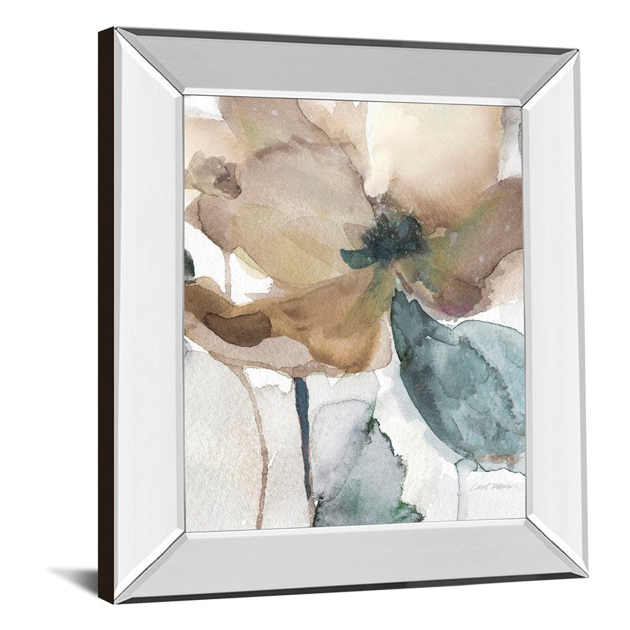 Classy Living Muted Bloom 22x26in Wall Art | Contemporary Floral Graphic Art in Mirrored Frame | Living Room & Bedroom Decor | 22 x 26 x 3 | Model 8295MF