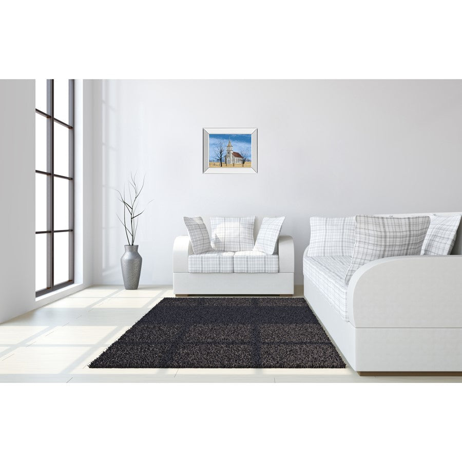 Classy Living Prairie Church Wall Art 26x22in | Traditional Mirrored Frame | Living Room & Office Decor | 26 x 22 x 3 in | Model 8300MF