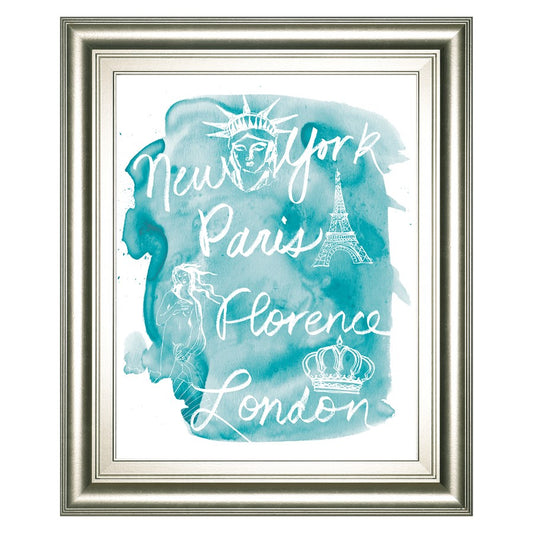 Classy Living Wanderlust Dreams 22x26in Wall Art | Contemporary Multicolor Paper on MDF Frame | Living Room & Office Decor | 22 x 26 x 1 in | Model 8302