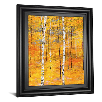 Classy Living Golden Birch Glow 22x26in Wall Art | Contemporary Paper Print in Midnight Aura MDF Frame | Living Room & Bedroom Decor | 22 x | Model 8316