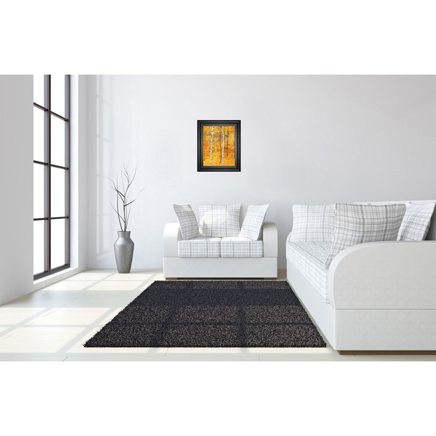 Classy Living Golden Birch Glow 22x26in Wall Art | Contemporary Paper Print in Midnight Aura MDF Frame | Living Room & Bedroom Decor | 22 x | Model 8316