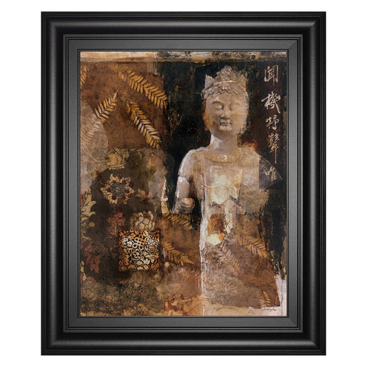 Classy Living Golden Serenity 22x26in Wall Art | Contemporary Multicolor Paper on MDF | Living Room & Meditation Room Decor | 22 x 26 x 1 in | Model 8321