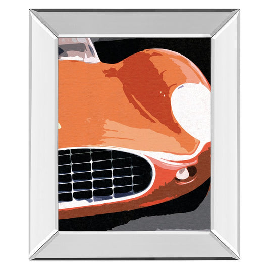 Classy Living Ferrari Classic 22x26in Wall Art | Industrial Graphic Art with Mirrored Frame | Living Room & Office Decor | 22 x 26 x 3 in | Model 8331MF