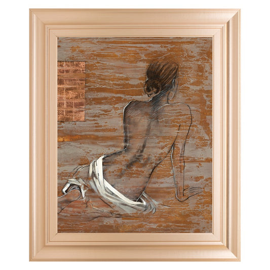 Classy Living Serene Back Study Wall Art 22x26in | Contemporary Rose Gold Romance Frame | Living Room & Office Wall Decor | 1 x 22 x 26 in | Model 8352
