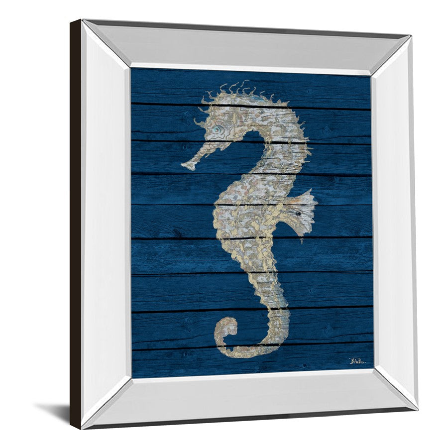 Classy Living Antique Seahorse Wall Art 22x26in | Contemporary Mirrored Frame | Living Room & Coastal Bedroom Decor | 22 x 26 x 3 in | Model 8356MF