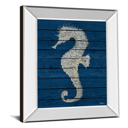 Classy Living Antique Seahorse Wall Art 22x26in | Contemporary Mirrored Frame | Living Room & Coastal Bedroom Decor | 22 x 26 x 3 in | Model 8356MF