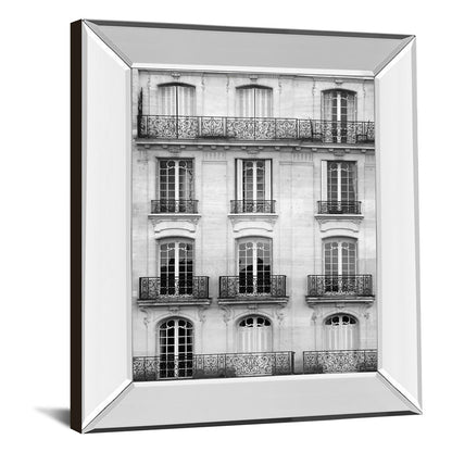 Classy Living Urban Facade 22x26in Wall Art | Contemporary Black-and-White Photograph with Mirrored Frame | Living Room & Office Decor | 22 | Model 8359MF