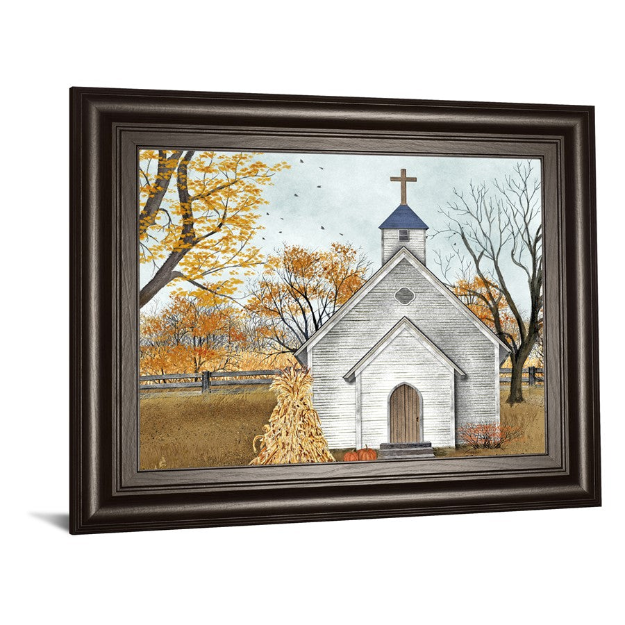 Classy Living Blessed Assurance Wall Art 26x22in | Traditional Dark Chocolate MDF Frame with Paper Art | Living Room & Office Faith-Inspired | Model 8404